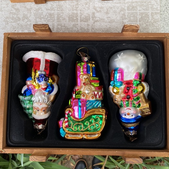 Thomas Pacconi Classics 2005 Collection Glass Xmas Christmas Ornaments Boxed Set - Picture 2 of 11